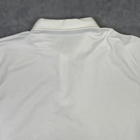 BYLT Polo Shirt Mens Large L White Premium Basics Lux Short Sleeve Stretch Golf - Picture 5 of 8